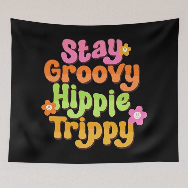 Artikelvorschau, Bleib Groovy Hippie Trippy entworfen und verkauft von Myra365Art.
