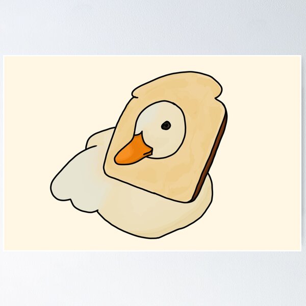 Item preview, Silly goose with bread designed and sold by PrettyPinkyLady.