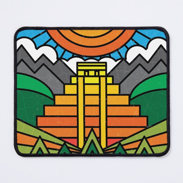 Item preview, Mexican Art, Cinco de Mayo, Aztec pyramids, Mexican folklore vintage retro design designed and sold by Cheeky Companions.