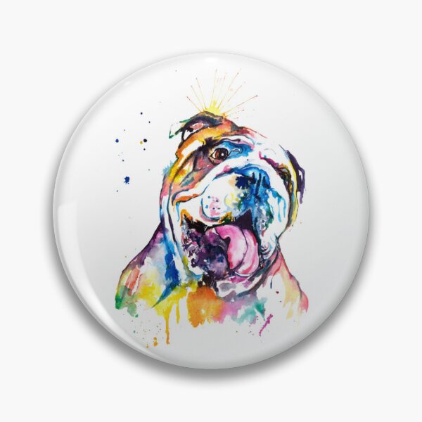Item preview, Bulldog Dog Colorful Art designed and sold by doodIllustrate.