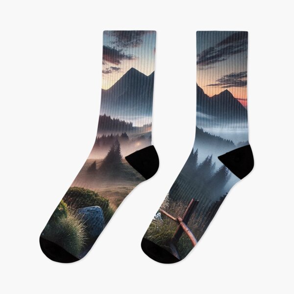 Item preview, Misty Mountain Sunrise Path designed and sold by QuirkWears.