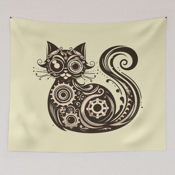 Item preview, Steampunk Mechanical Cat designed and sold by NoNoNomad.