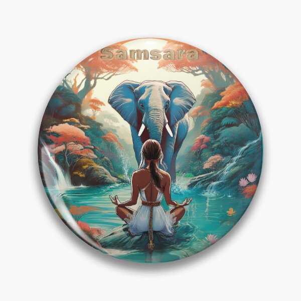 Item preview, Woman on a Samsara Meditation Lotus Pose in Indian Rainforest - Apana Mudra designed and sold by MiHijoDesign.