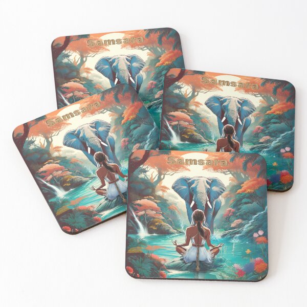 Item preview, Woman on a Samsara Meditation Lotus Pose in Indian Rainforest - Apana Mudra designed and sold by MiHijoDesign.
