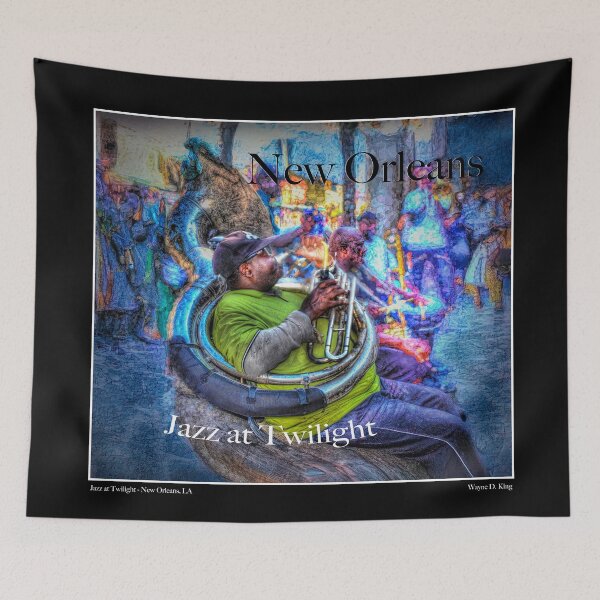 Item preview, New Orleans Jazz at Twilight Fine Art Poster  designed and sold by Wayne King.