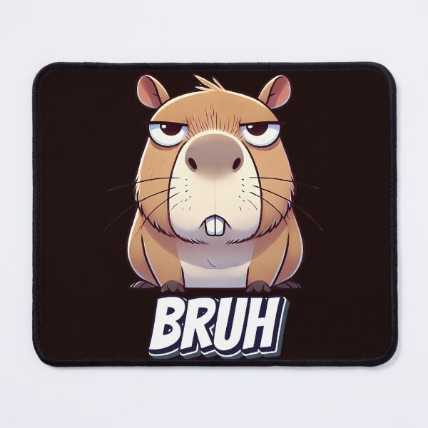 Item preview, Capybara Bruh Grumpy Meme Design designed and sold by Whimsy Pop.