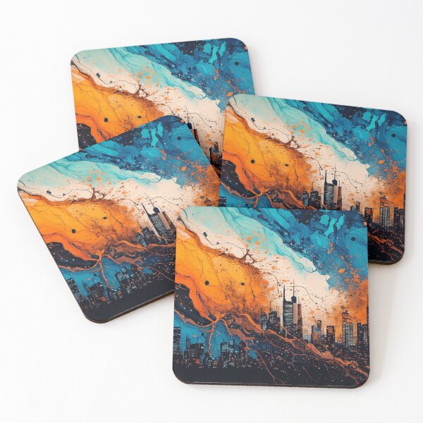Item preview, A digital painting of dramatic skyline with vibrant colors. designed and sold by mc-webdesign.