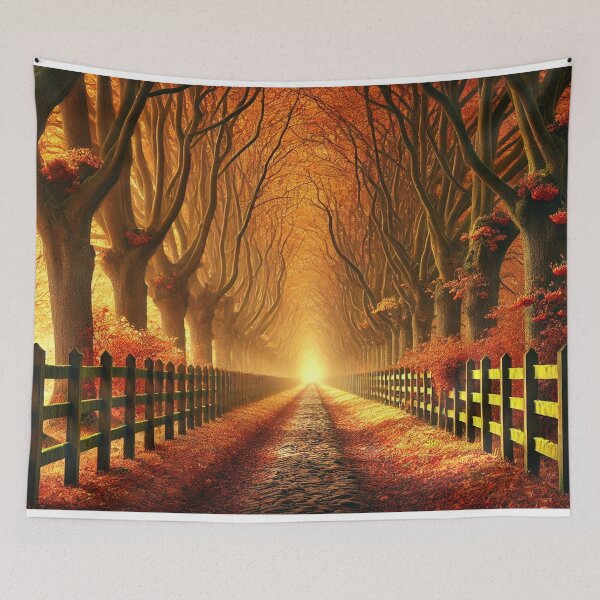 Item preview, Golden Autumn Pathway designed and sold by QuirkWears.