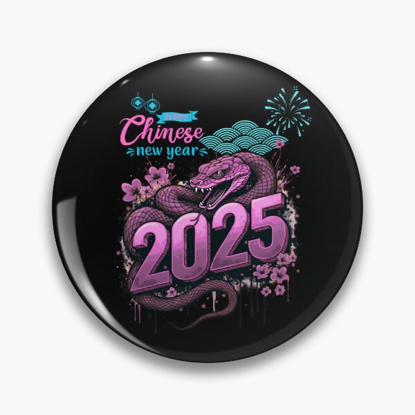 Item preview, Venemous pink Snake with  ver 5-Year of the Snake 2025- Chinese Zodiac Theme- black Background designed and sold by CosmicNook1.