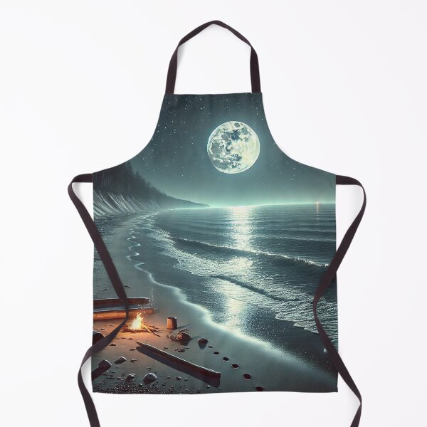 Aperçu de l'œuvre Sérénité sur la plage au clair de lune créée et vendue par QuirkWears.