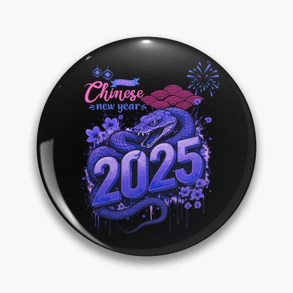 Artikelvorschau, Giftige blau-violette Schlange mit Version 6 - Jahr der Schlange 2025 - Chinesisches Tierkreisthema - schwarzer Hintergrund entworfen und verkauft von CosmicNook1.