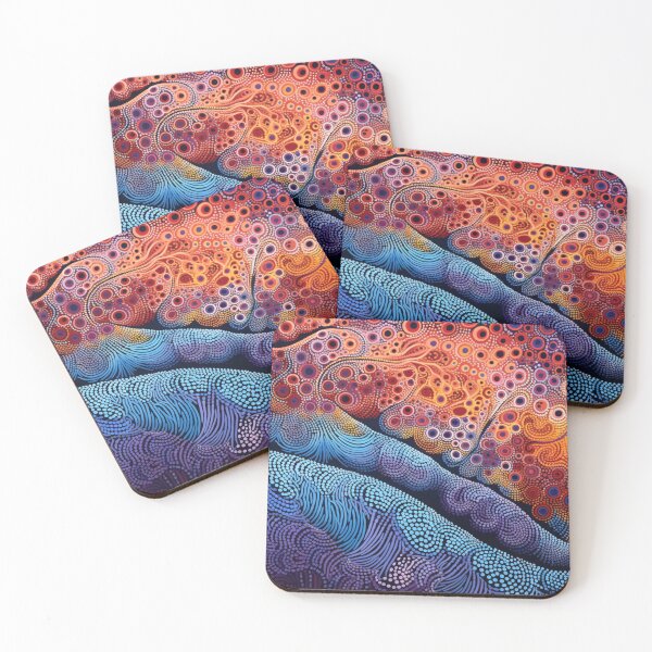 Item preview, Aboriginal Inspired Dot Art - Quintessence Of Blue Red designed and sold by GrinGalore.