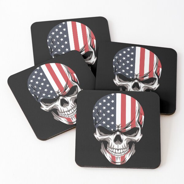 Item preview, American Flag Skull Patriotic Art designed and sold by ZetaDream.