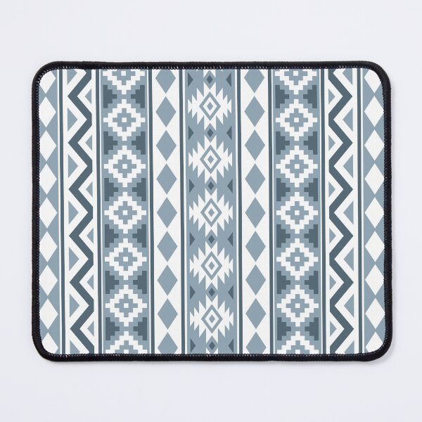 Item preview, Aztec Essence IIIb Pattern Gray-Blues & White designed and sold by NataliePaskell.