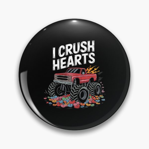 Item preview, I Crush Hearts Valentines Day Monster Truck designed and sold by Mateusz Majcherek.