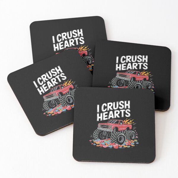 Item preview, I Crush Hearts Valentines Day Monster Truck designed and sold by Mateusz Majcherek.
