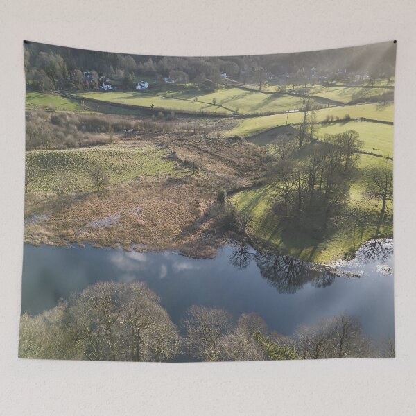 Item preview, Lake District River Leven Aerial View designed and sold by Londonimages.