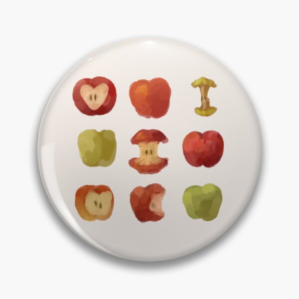 Item preview, apples pattern bitten apple rotten apple whimsical twee funky applecore designed and sold by Kyna Arts.