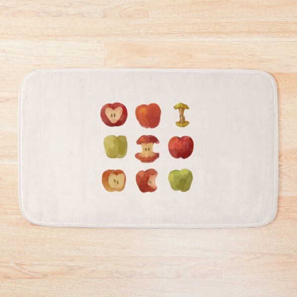 Item preview, apples pattern bitten apple rotten apple whimsical twee funky applecore designed and sold by Kyna Arts.