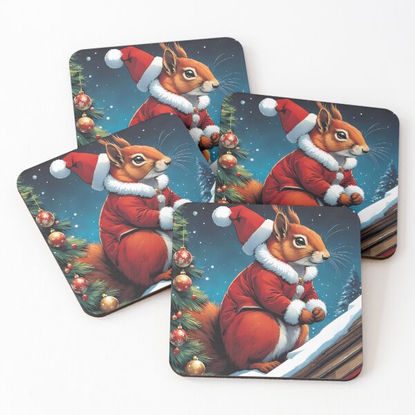 Item preview, Elegant Lady Red Squirrel in a Christmas outfit designed and sold by Colin Bentham.