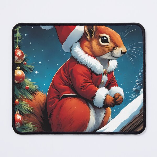 Item preview, Elegant Lady Red Squirrel in a Christmas outfit designed and sold by Colin Bentham.