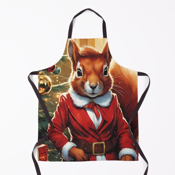 Item preview, Elegant Lady Red Squirrel in a Christmas outfit designed and sold by Colin Bentham.