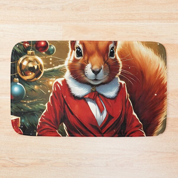 Item preview, Elegant Lady Red Squirrel in a Christmas outfit designed and sold by Colin Bentham.