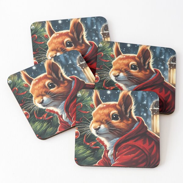 Item preview, Elegant Lady Red Squirrel in a Christmas outfit designed and sold by Colin Bentham.