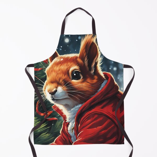 Item preview, Elegant Lady Red Squirrel in a Christmas outfit designed and sold by Colin Bentham.