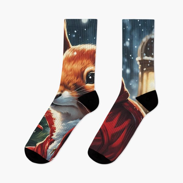 Item preview, Elegant Lady Red Squirrel in a Christmas outfit designed and sold by Colin Bentham.