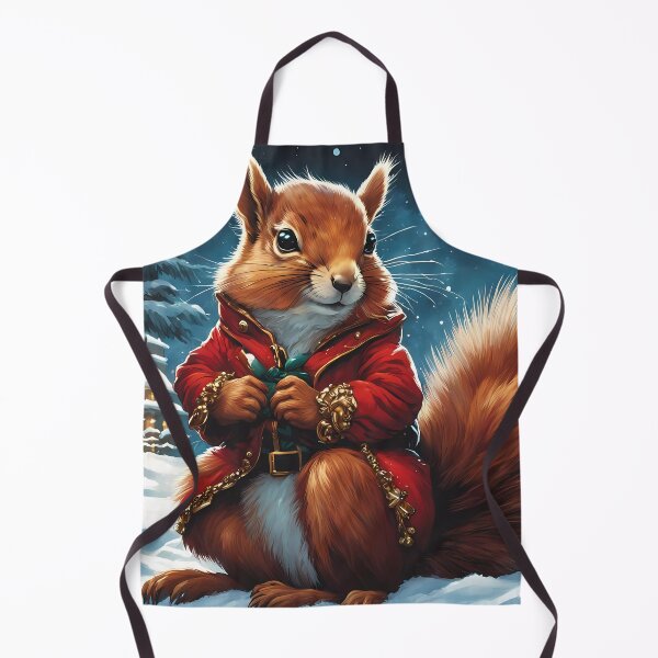 Item preview, Elegant Lady Red Squirrel in a Christmas outfit designed and sold by Colin Bentham.