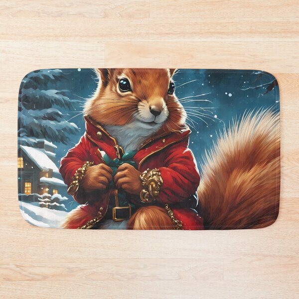 Item preview, Elegant Lady Red Squirrel in a Christmas outfit designed and sold by Colin Bentham.