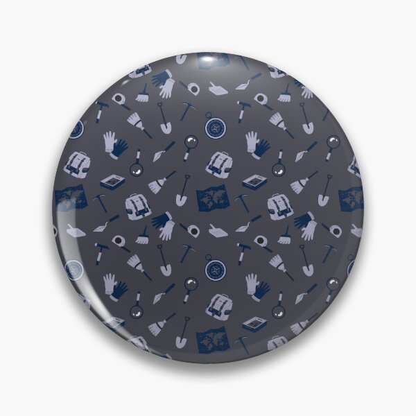 Item preview, Archaeology Toolbox Background Pattern - Dark and Light Grey, Oxford Blue designed and sold by ottrain.