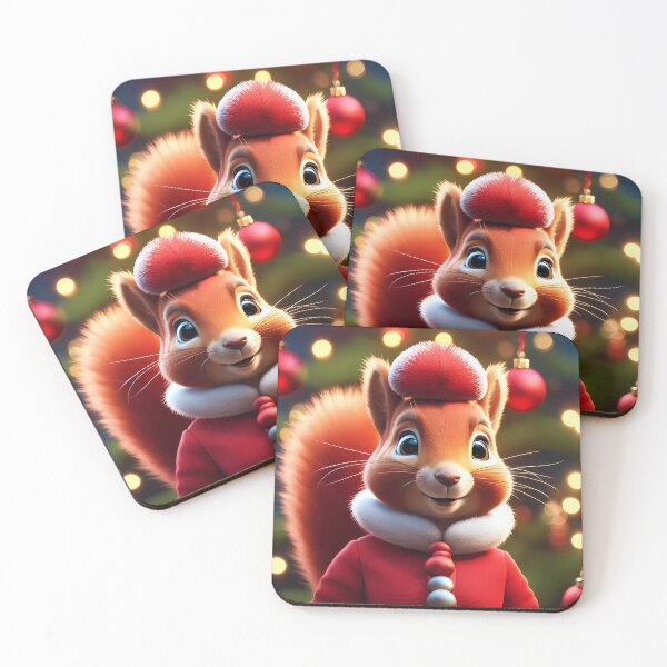 Item preview, Elegant Lady Red Squirrel in a Christmas outfit designed and sold by Colin Bentham.