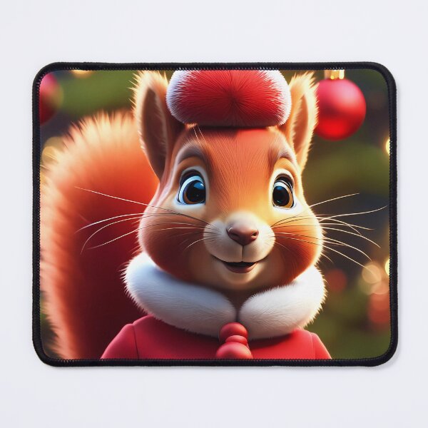 Item preview, Elegant Lady Red Squirrel in a Christmas outfit designed and sold by Colin Bentham.