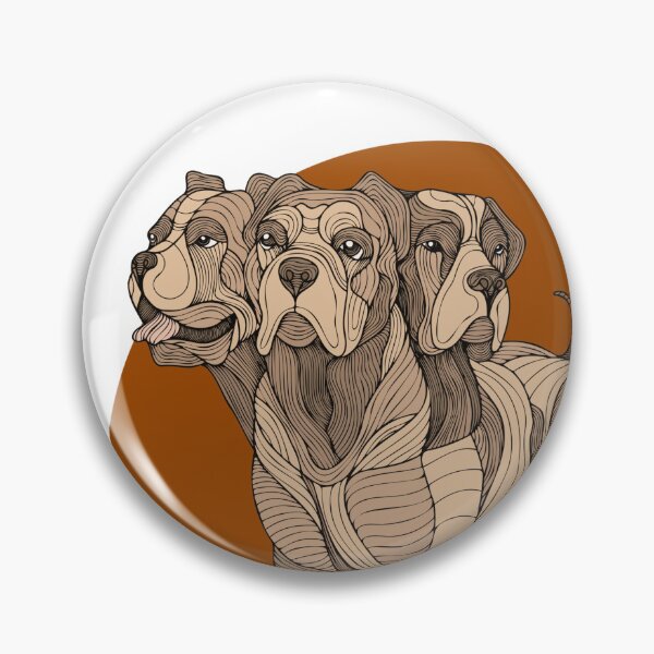 Item preview, Cerberus in the colors of ancient Greek pottery designed and sold by alina-k-design.
