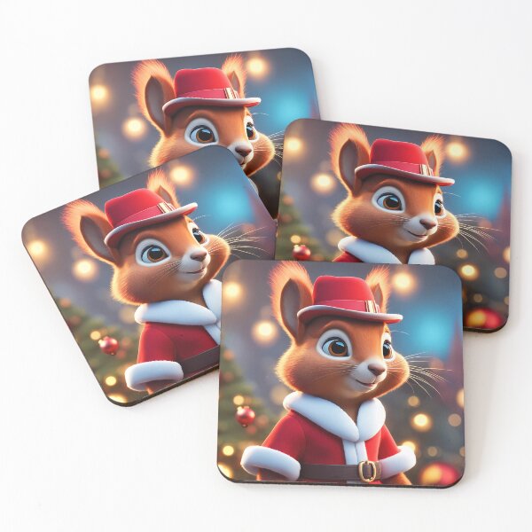 Item preview, Elegant Lady Red Squirrel in a Christmas outfit designed and sold by Colin Bentham.