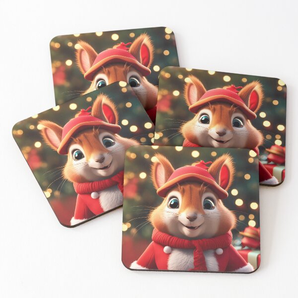 Item preview, Elegant Lady Red Squirrel in a Christmas outfit designed and sold by Colin Bentham.