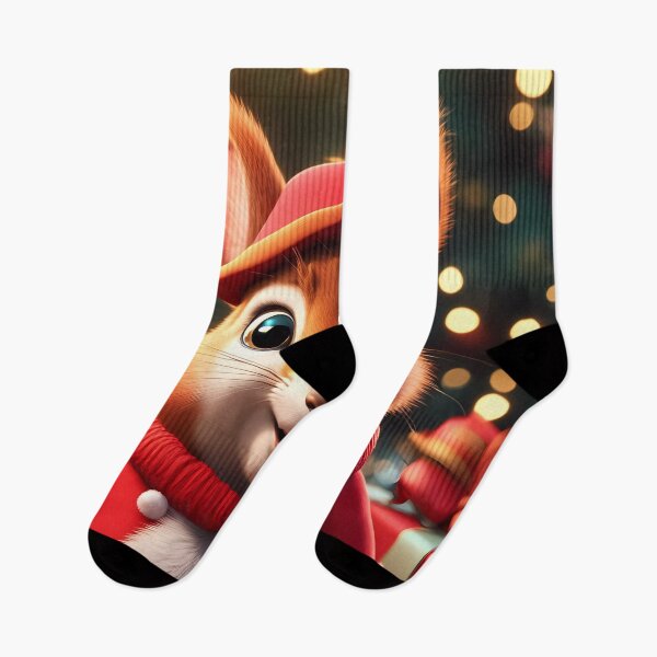 Item preview, Elegant Lady Red Squirrel in a Christmas outfit designed and sold by Colin Bentham.