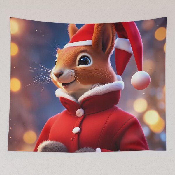 Item preview, Elegant Lady Red Squirrel in a Christmas outfit designed and sold by Colin Bentham.
