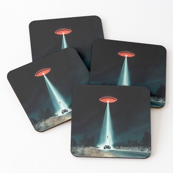 Item preview, Beam Me Up: Retro UFO Illustration designed and sold by Shoot-The-Moon.