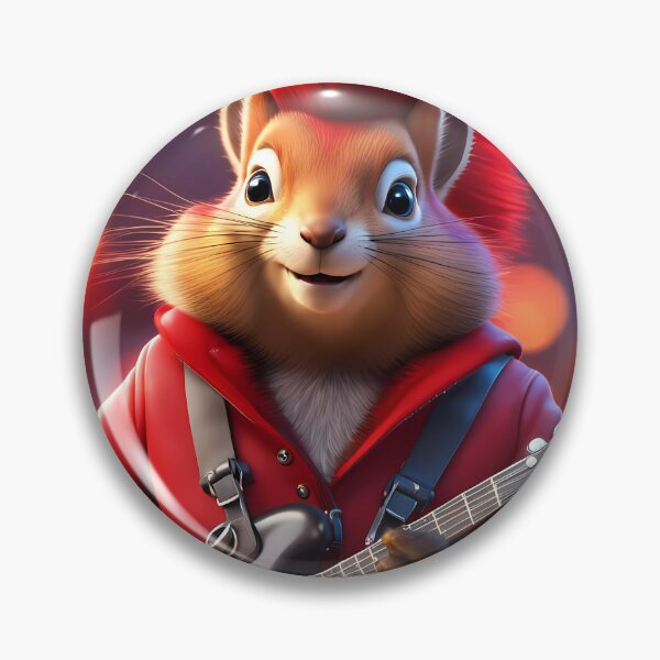 Item preview, Red Squirrel Punk Rocker in a Christmas outfit designed and sold by Colin Bentham.