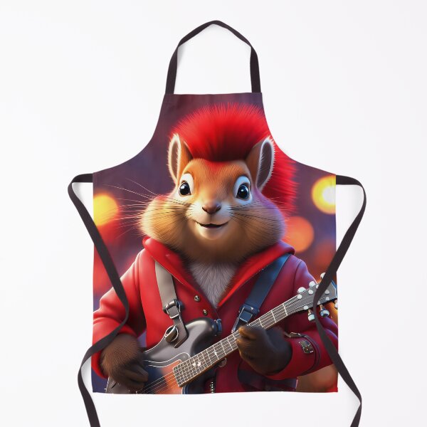 Item preview, Red Squirrel Punk Rocker in a Christmas outfit designed and sold by Colin Bentham.