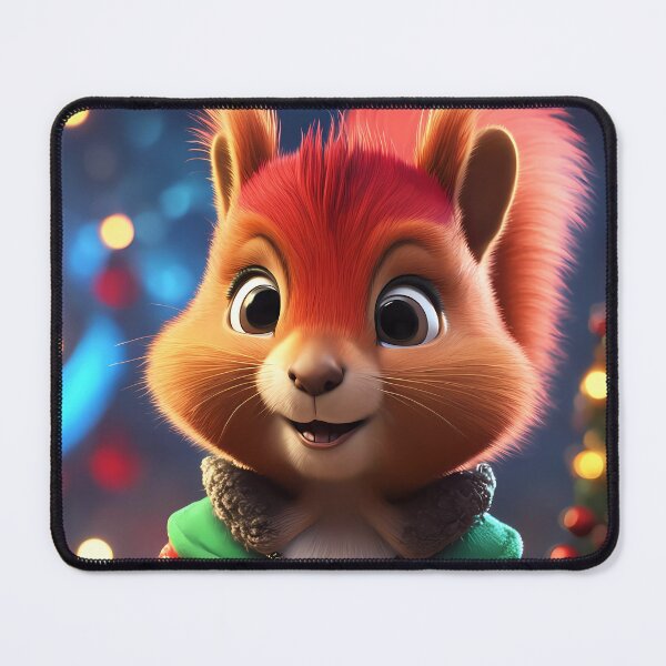 Item preview, Red Squirrel Punk Rocker in a Christmas outfit designed and sold by Colin Bentham.
