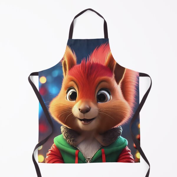 Item preview, Red Squirrel Punk Rocker in a Christmas outfit designed and sold by Colin Bentham.
