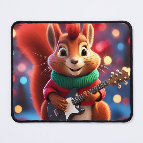 Item preview, Red Squirrel Punk Rocker in a Christmas outfit designed and sold by Colin Bentham.
