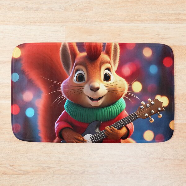Item preview, Red Squirrel Punk Rocker in a Christmas outfit designed and sold by Colin Bentham.