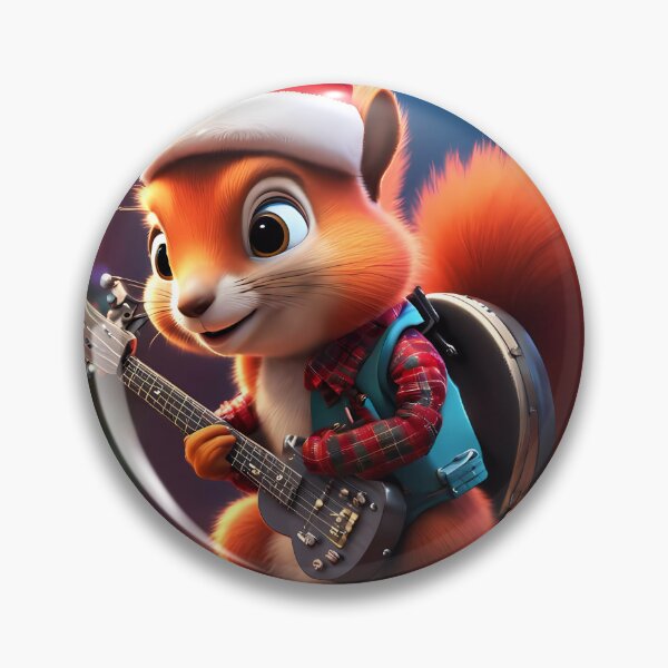 Item preview, Red Squirrel Punk Rocker in a Christmas outfit designed and sold by Colin Bentham.