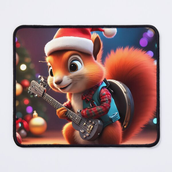 Item preview, Red Squirrel Punk Rocker in a Christmas outfit designed and sold by Colin Bentham.