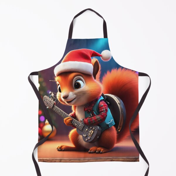 Item preview, Red Squirrel Punk Rocker in a Christmas outfit designed and sold by Colin Bentham.